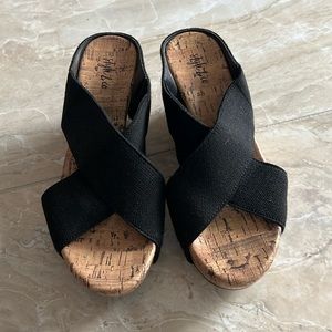 Style & Co Black Wedge Sandals